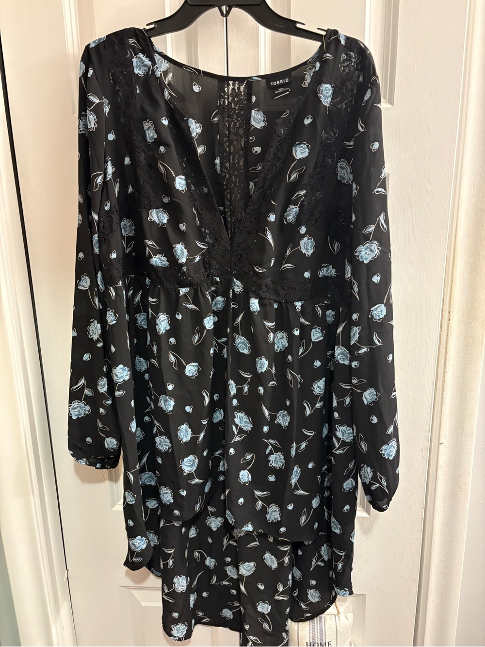 TORRID Womens Black Floral Lace Dress